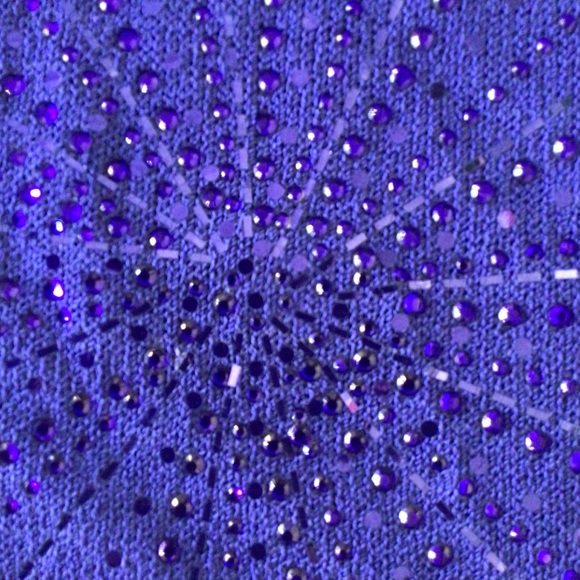 ST JOHN EVENING PURPLE SWAROVSKI KNIT SWEATER SIZE 2 - Picture 12 of 16